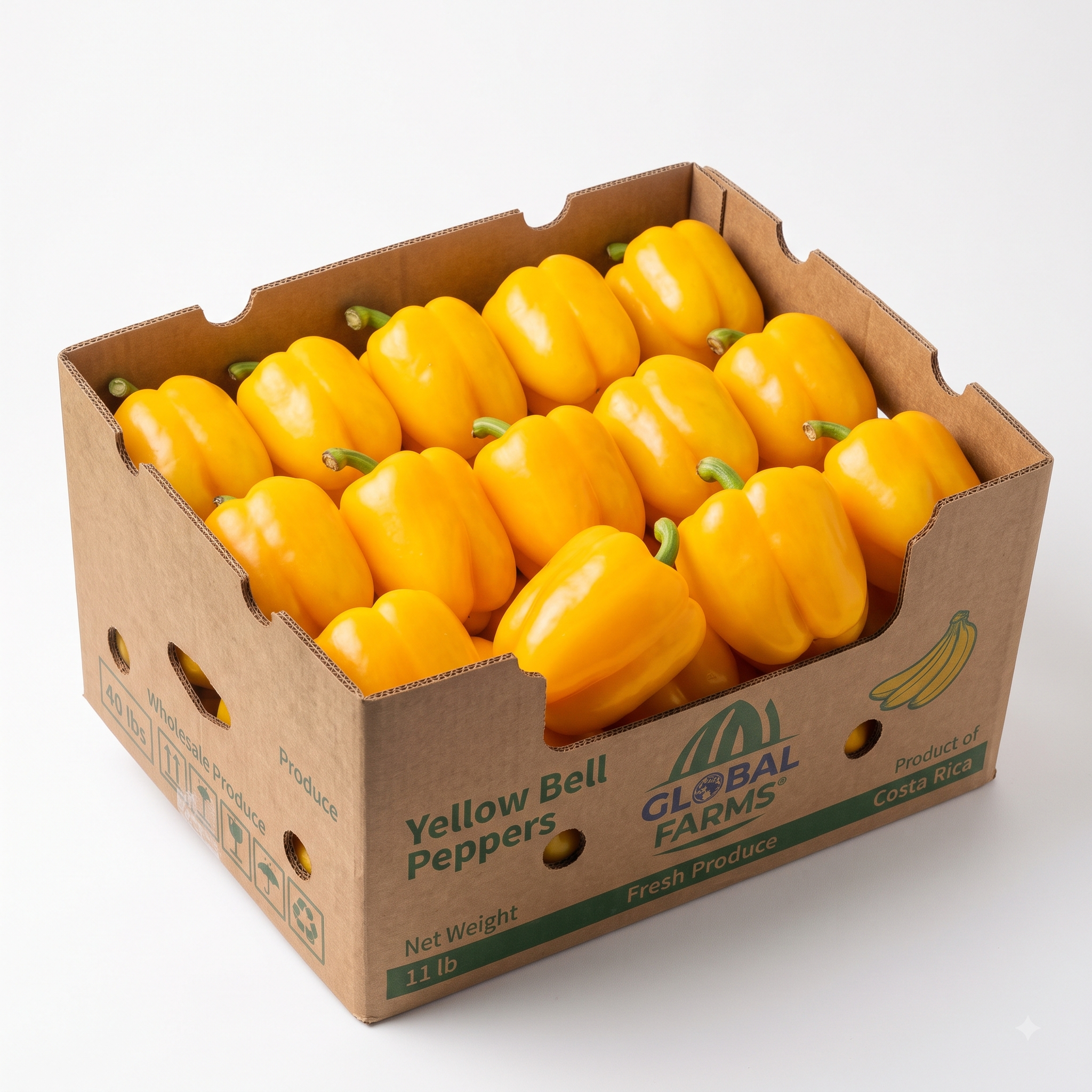 Jumbo Yellow Sweet Bell Peppers