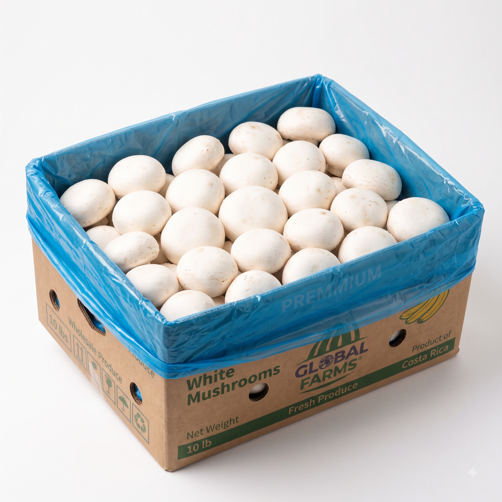 Fresh White Button Mushrooms