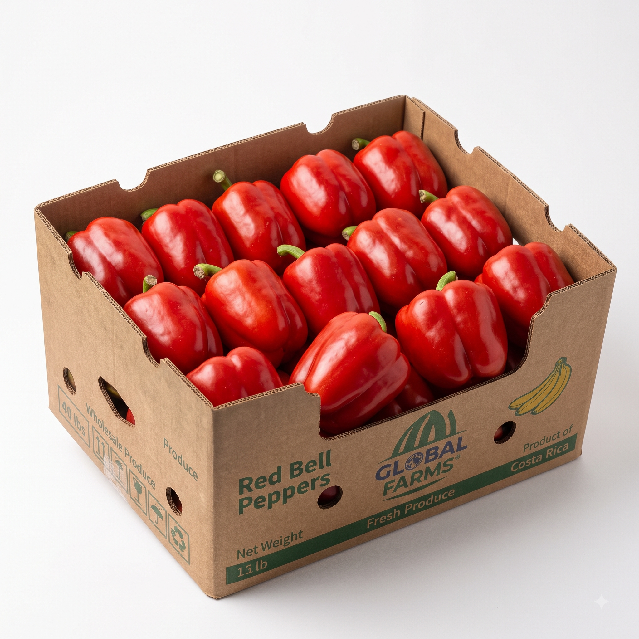 Jumbo Red Sweet Bell Peppers
